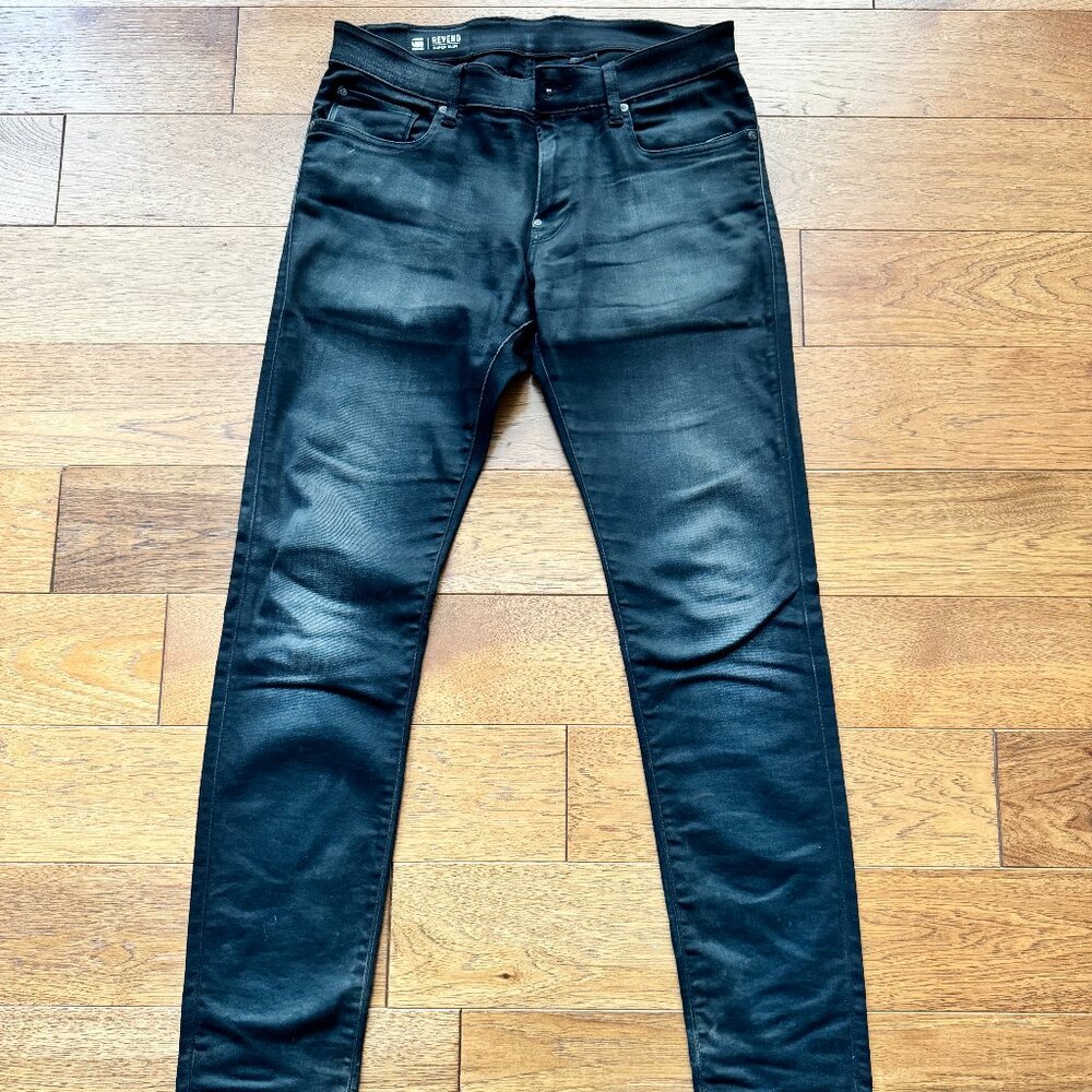 G-Star Revend Super Slim Jeans - Black - Size W34 L34